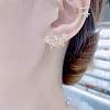 Crystal Rhinestone Triple Trees Stud Earrings EJEW-C006-05-4