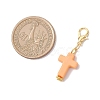 Acrylic Cross Pendant Decorations HJEW-JM03778-01-3