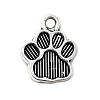 Dog Paw Prints Tibetan Style Alloy Pendant Enamel Settings TIBEP-R338-30AS-RS-1