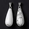 Natural Howlite Pendants X-G-F707-15-2