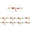Enamel Heart with Evil Eye Link Chains CHC-C003-25G-01-2