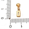 304 Stainless Steel Pave Clear Cubic Zirconia Charms CU-CBAB6EC-14G-01-3