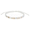 Bohemian Style Glass Seed Bead & Plastic Braided Bead Bracelets QF8968-3-1