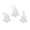 925 Sterling Silver Pave Clear Cubic Zirconia Charms STER-A049-08B-S-1
