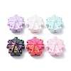 UV Plating Rainbow Iridescent Acrylic Beads OACR-A029-15-1