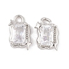 Brass Micro Pave Clear Cubic Zirconia Pendants LS-KK-L212-02P-1