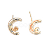Brass Stud Earring Findings KK-N232-436-2