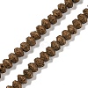 Electroplated Natural Lava Rock Beads Strands G-A234-F02-01B-1