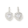 Brass Micro Pave Cubic Zirconia Pendants KK-Z139-05S-03-1