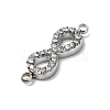 304 Stainless Steel Crystal Rhinestone Connector Charms STAS-Z065-01P-2