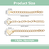 30Pcs 3 Styles 304 Stainless Steel Chain Extender STAS-DC0016-78G-2