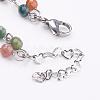 Natural Indian Agate Lariat Necklaces NJEW-JN01961-01-3