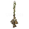 2Pcs Tibetan Style Alloy & Iron Bell Pendant Decorations HJEW-JM04428-4