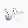 Brass Leverback Earring Findings X-KK-H023-S-NR-4