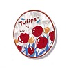 Flower Theme Printed Acrylic Cabochons MACR-J121-01E-1