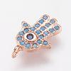 Brass Micro Pave Cubic Zirconia Charms ZIRC-G104-16-2