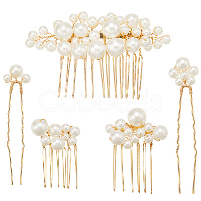 Iron Hair Sticks & Hair Combs OHAR-WH20008-06G-1