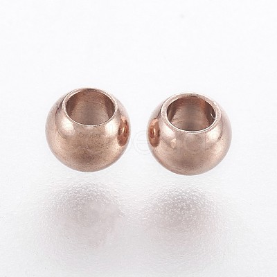 201 Stainless Steel Beads STAS-P221-26RG-1