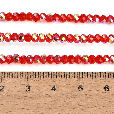 Electroplate Glass Beads Strands GL-CBAA615-03C-1