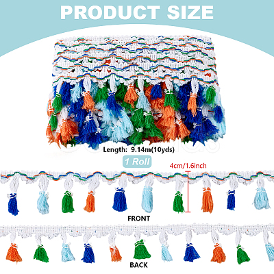10 Yards Polyester Tassel Ribbon OCOR-PH0006-10A-1