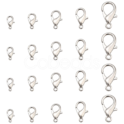 100Pcs 5 Styles Zinc Alloy Lobster Claw Clasps FIND-YW0006-18P-1