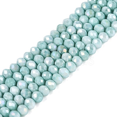 Anti-Tarnish Electroplate Rondelle Glass Beads Strands EGLA-T021-3mm-17-06-1