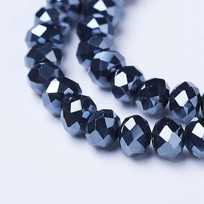 Electroplate Glass Beads Strands X-EGLA-A034-P10mm-A18-1