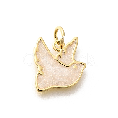 Brass Enamel Charms KK-L225-044G-1