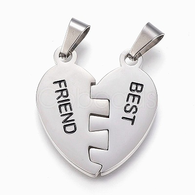 304 Stainless Steel Split Pendants LS-STAS-F168-03P-1