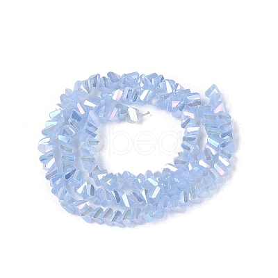 Electroplate Imitation Jade Glass Beads Strands EGLA-Q139-01A-B07-1