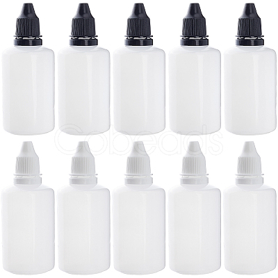 10Pcs 2 Styles PE Plastic Refillable Bottles AJEW-GF0013-39A-1