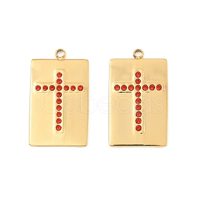 304 Stainless Steel Rhinestone Pendants RB-CBADC81-13G-02-1