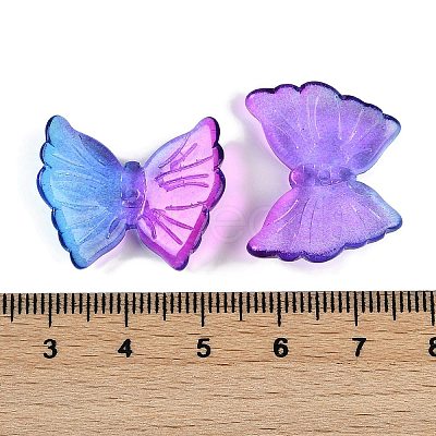 Spray Painted Glass Beads GLAA-Z007-02H-1