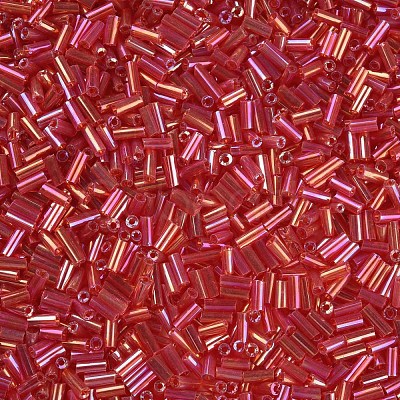 Tube AB-Color Plated Glass Bugle Beads SEED-R011-165B-1