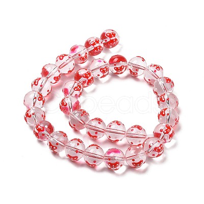 Handmade Glass Enamel Beads Strands LAMP-A001-A08-1