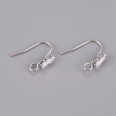 Brass Earring Hooks KK-L198-013P-1