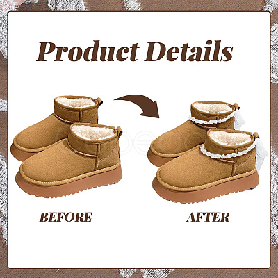 2Pcs Plastic Bead Snow Boot Decoration FIND-GF0009-08B-1