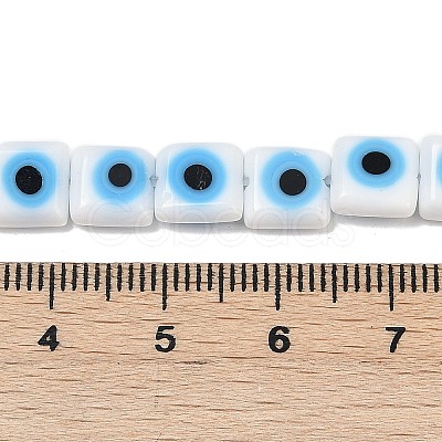 Handmade Evil Eye Lampwork Beads Strands LAMP-G166-03-1