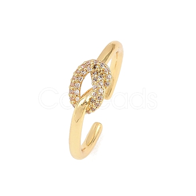 Brass Micro Pave Cubic Zirconia Finger Rings RJEW-C153-01G-02-1