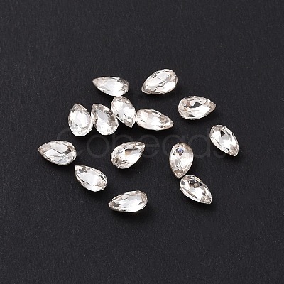 Glass Rhinestone Cabochons GGLA-P002-08C-01-1