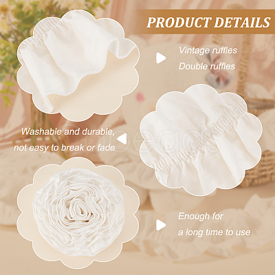 Polyester Ruffled Trimming DIY-WH0430-116B-1