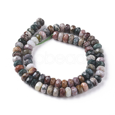 Natural Ocean Jasper Beads Strands G-F668-01-B-1