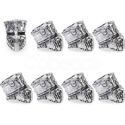 8Pcs Tibetan Style Alloy European Beads FIND-DC0008-33-1