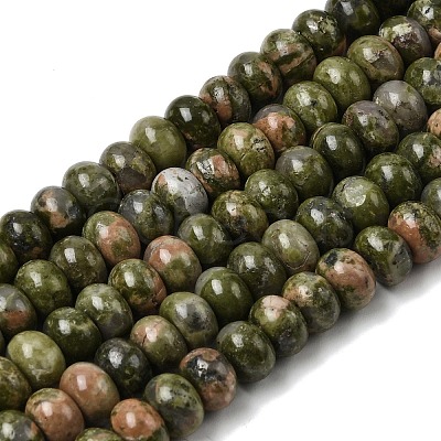 Natural Unakite Beads Strands G-A280-A20-01-1