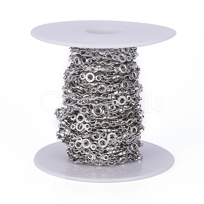 Tarnish Resistant 304 Stainless Steel Link Chains CHS-G014-09P-1
