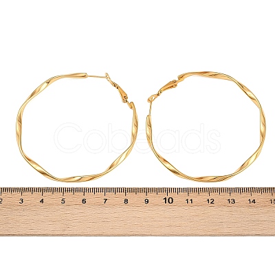 304 Stainless Steel Hoop Earrings EJEW-I320-25G-03-1