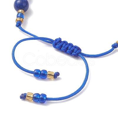 Glass Braided Beaded Bracelets BJEW-MZ00301-02-1