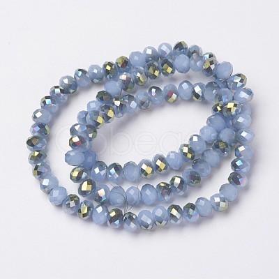 Electroplate Glass Beads Strands EGLA-A034-J6mm-S02-1