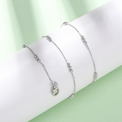 2MM Brass Round Ball Cable Chain Necklaces MAK-L045-01P-1