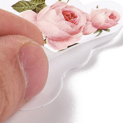 50Pcs Cartoon Flower Paper Sticker Label Set X-DIY-G066-05-1
